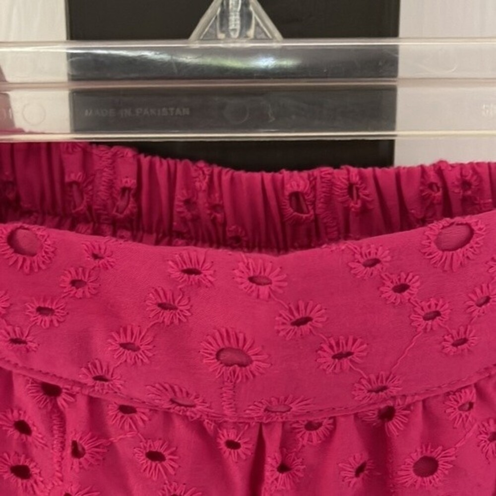 Joie High Low Eyelet Broderie Anglaise Skirt Tiered Pink M NWT Cotton Boho Fairy - Picture 6 of 7